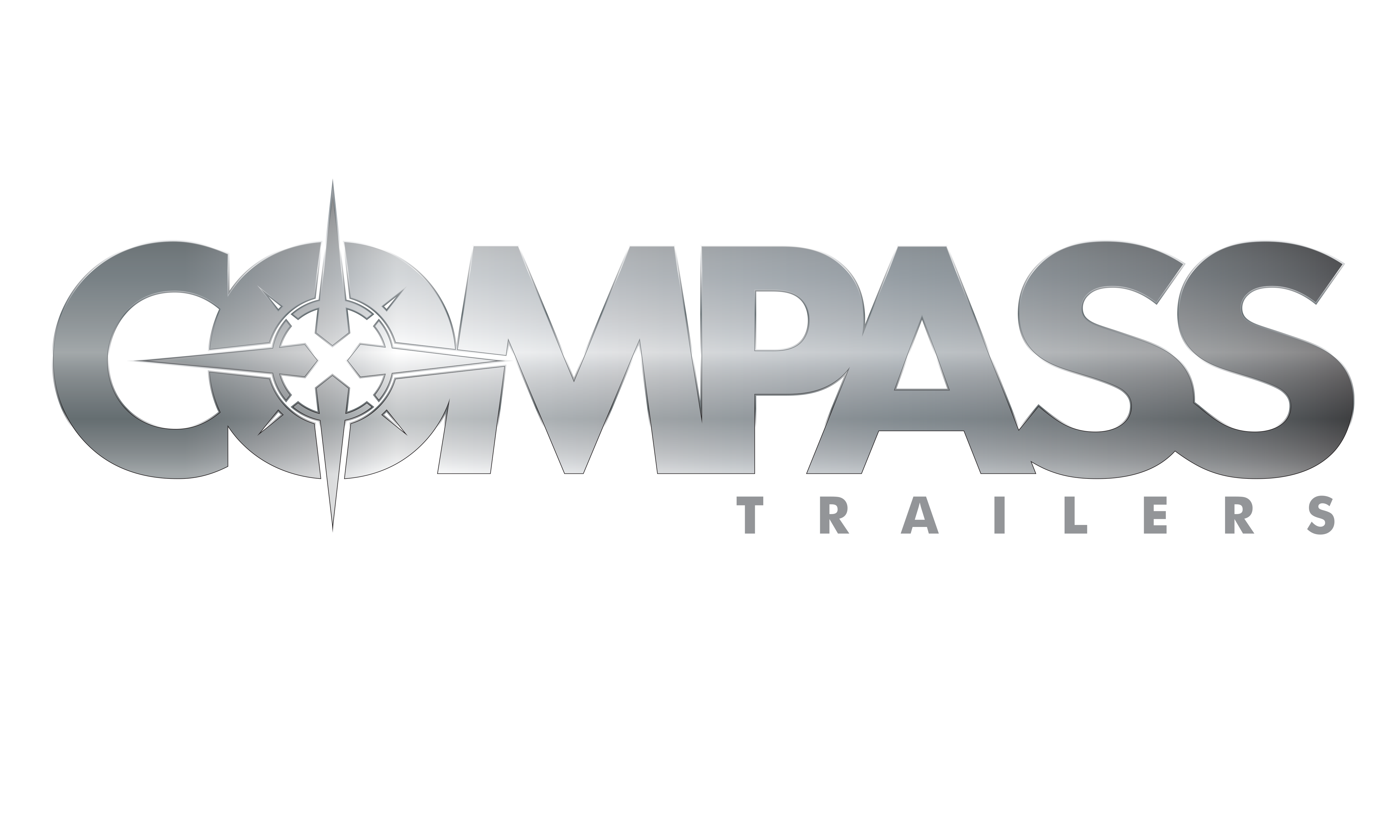 Compass Trailers | .png footer logo with white Outline